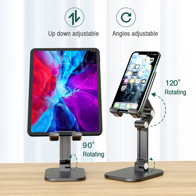 Sulankstomas stalinio kompiuterio laikiklis mobiliojo telefono stovas, skirtas iPhone13 12 iPad planšetiniam kompiuteriui, lanksčiam metaliniam staliniam kompiuteriui reguliuojamam mobiliajam telefonui