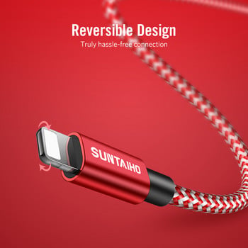 Suntaiho USB кабел за iPhone Кабел за зарядно устройство 11 XR 7plus XS X 11 Pro Max 8 7 6 6s 5 5s 2.4A Бързо зареждане зарядно USB телефонен кабел