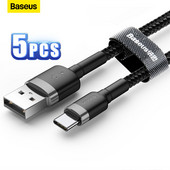 Baseus 2/5PCS Καλώδιο USB Type C για Samsung S10 S9 Γρήγορη φόρτιση 3.0 Καλώδιο USB C Fast Charger for Huawei P30 Xiaomi Charger Wire