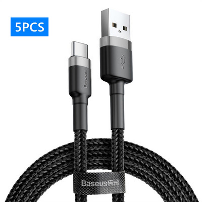 Baseus 2/5PCS Καλώδιο USB Type C για Samsung S10 S9 Γρήγορη φόρτιση 3.0 Καλώδιο USB C Fast Charger for Huawei P30 Xiaomi Charger Wire
