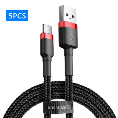 Baseus 2/5PCS Καλώδιο USB Type C για Samsung S10 S9 Γρήγορη φόρτιση 3.0 Καλώδιο USB C Fast Charger for Huawei P30 Xiaomi Charger Wire