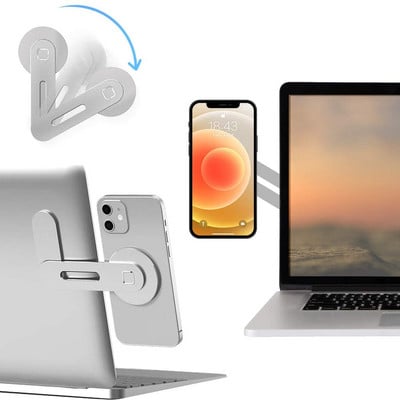 Suport magnetic pentru telefon pentru iPhone 13 Pro Max Suport metalic pentru telefon pentru laptop pentru iPhone 13 Suport pentru tabletă cu montare laterală pentru suport Mac Book