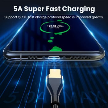 Пролетен 5A USB кабел за бързо зареждане тип C за Huawei Micro USB C 8-пинов кабел за зарядно устройство за iPhone 13 12 11 Xiaomi QC3.0 Tipo C кабел