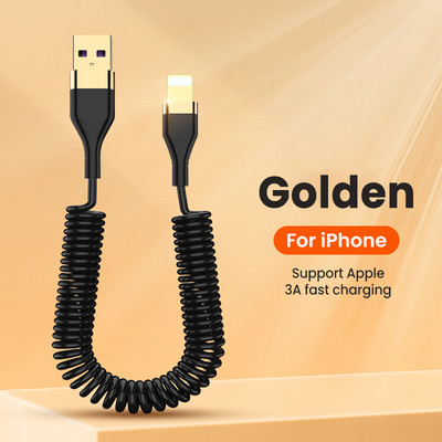 Καλώδιο ταχείας φόρτισης ελατηρίου 5A USB Type C για Huawei Micro USB C Καλώδιο φορτιστή 8 ακίδων για iPhone 13 12 11 Xiaomi QC3.0 Tipo C Cord