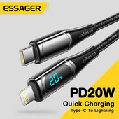 ESSAGER USB C Καλώδιο PD 20W USB Type C Καλώδιο φορτιστή για iPhone 14 13 12 11 XR Pro Max 3A Καλώδιο γρήγορης φόρτισης Τύπου C Καλώδιο