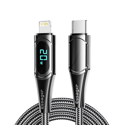 ESSAGER USB C Καλώδιο PD 20W USB Type C Καλώδιο φορτιστή για iPhone 14 13 12 11 XR Pro Max 3A Καλώδιο γρήγορης φόρτισης Τύπου C Καλώδιο