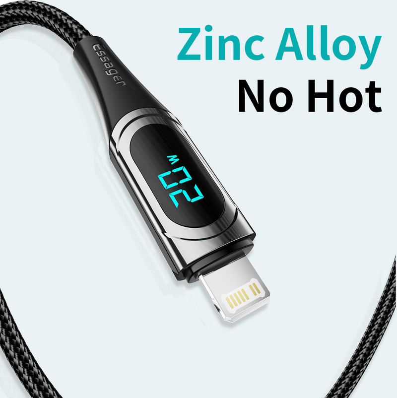 ESSAGER USB C Καλώδιο PD 20W USB Type C Καλώδιο φορτιστή για iPhone 14 13 12 11 XR Pro Max 3A Καλώδιο γρήγορης φόρτισης Τύπου C Καλώδιο