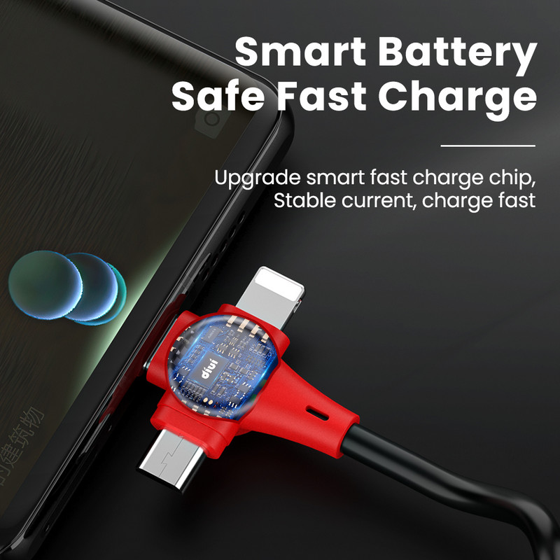 5A 3in1 1,8M Καλώδιο φόρτισης ελατηρίου USB A σε Micro USB Type-C για iPhone Καλώδιο δεδομένων γρήγορου φορτιστή για Huawei Sansung Xiaomi