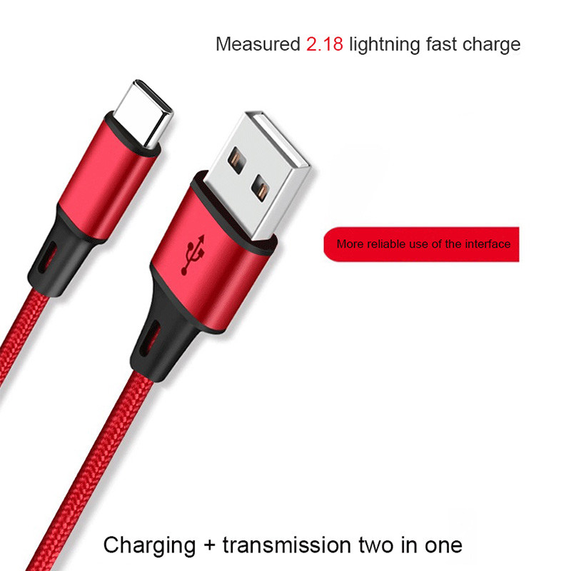 Καλώδιο USB Type C για Samsung A50 S10 S9 Quick Charge 3.0 Καλώδιο USB C για Xiaomi Mi 9 Type-C Γρήγορη φόρτιση Μακρύ κοντό καλώδιο 2m 3m