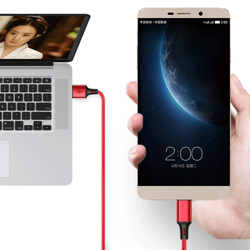 Καλώδιο USB Type C για Samsung A50 S10 S9 Quick Charge 3.0 Καλώδιο USB C για Xiaomi Mi 9 Type-C Γρήγορη φόρτιση Μακρύ κοντό καλώδιο 2m 3m