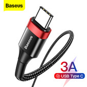 Καλώδιο Baseus Type C για Samsung S20 S22 Quick Charge 3.0 Cable USB C Fast Charger for Huawei P50 Xiaomi Mi 8 USB-C Charger Wire