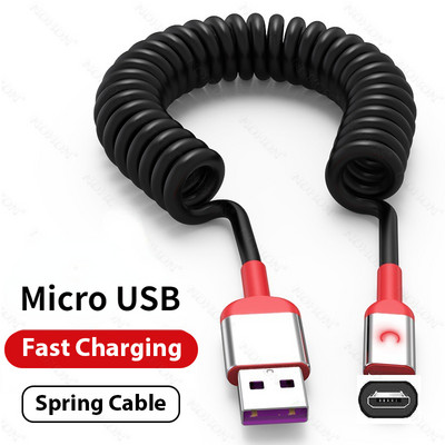 Cablu NOHON 5A Colied USB C Cablu de încărcare rapidă de tip C pentru Xiaomi Poco F3 Huawei Spring Cablu de încărcare Micro USB
