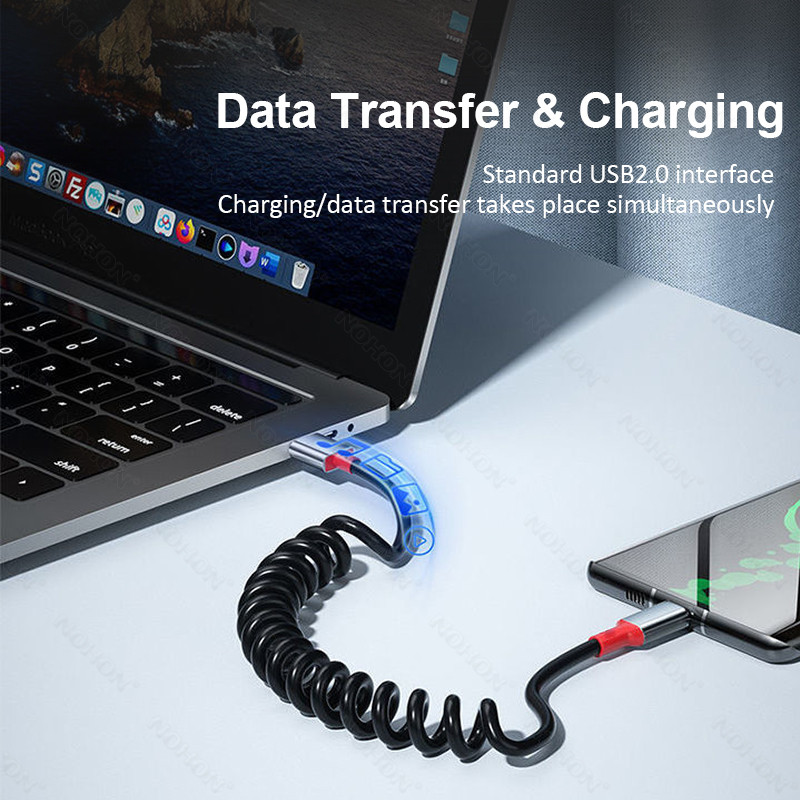 NOHON 5A Colied USB C kabel za brzo punjenje Type C kabel za Xiaomi Poco F3 Huawei Spring Micro USB kabel za punjenje Žica