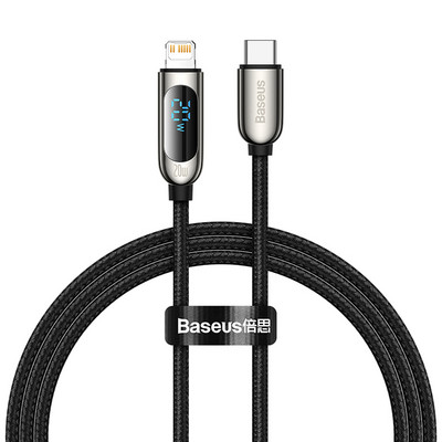 Baseus 20W PD USB C kaabel Kiirlaadimiskaabel iPhone 14 13 12 Pro Max XR digitaalse ekraaniga mobiiltelefoni andmeside juhe iphone jaoks
