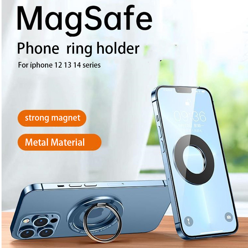 Mágneses mobiltelefon gyűrűtartó kompatibilis az iPhone 12 13 14 sorozatú MagSafe kivehető mobiltelefon markolattal