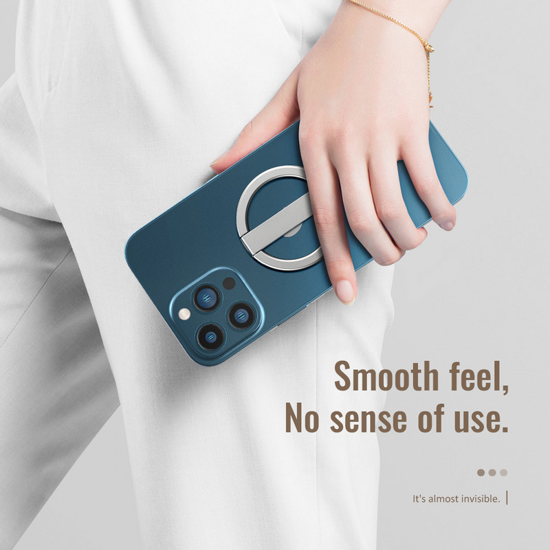 Suport magnetic pentru inel pentru telefon mobil compatibil cu iPhone 12 13 Series MagSafe Suport detașabil pentru mâner pentru telefon mobil