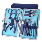 7/10/12/18 buc./set Unelte pentru pedichiura pentru unghii Kit portabil de igienă de călătorie Kit de tăiat unghii Set profesional de instrumente de machiaj