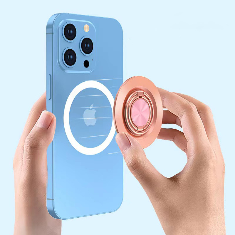 Suport magnetic pentru inel pentru telefon mobil compatibil cu iPhone 12 13 14 Series MagSafe Suport detașabil pentru mâner pentru telefon mobil