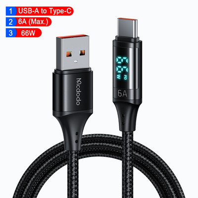 Mcdodo 36W PD USB C mikrokábel gyorstöltő C típusú kábel iPhone 14 13 12 11 Pro Max X iPad digitális kijelzős telefon adatkábelhez