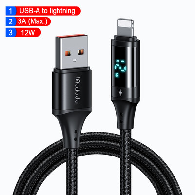 Mcdodo 36W PD USB C mikrokábel gyorstöltő C típusú kábel iPhone 14 13 12 11 Pro Max X iPad digitális kijelzős telefon adatkábelhez