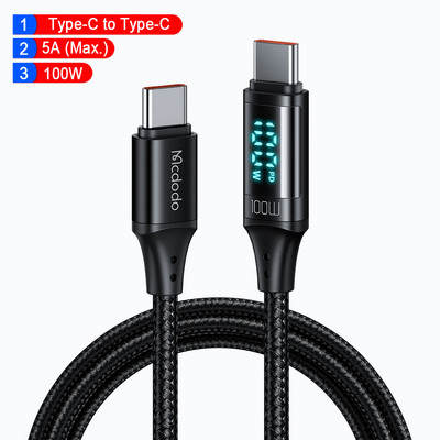 Mcdodo 36W PD USB C mikrokábel gyorstöltő C típusú kábel iPhone 14 13 12 11 Pro Max X iPad digitális kijelzős telefon adatkábelhez