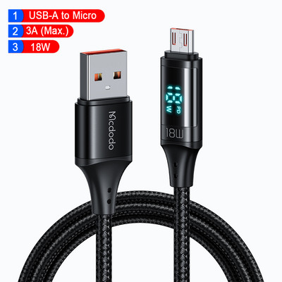 Mcdodo 36W PD USB C mikrokábel gyorstöltő C típusú kábel iPhone 14 13 12 11 Pro Max X iPad digitális kijelzős telefon adatkábelhez