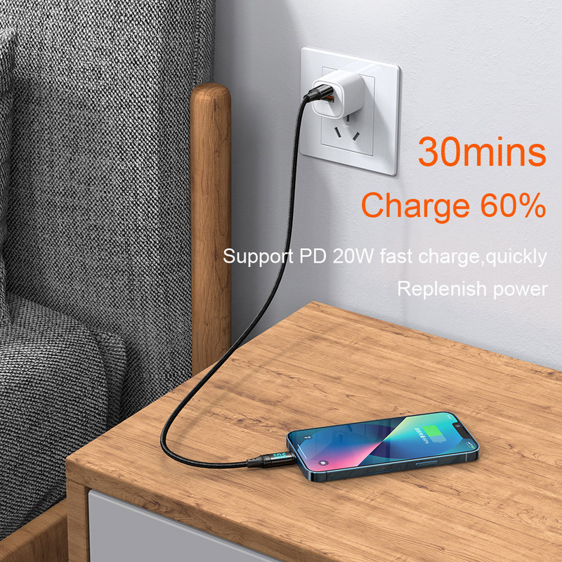 Mcdodo 36W PD USB C mikrokábel gyorstöltő C típusú kábel iPhone 14 13 12 11 Pro Max X iPad digitális kijelzős telefon adatkábelhez