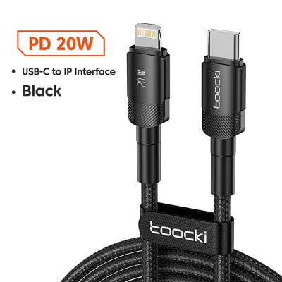Καλώδιο USB Type C Toocki PD 20W για iPhone 14 13 12 11 Pro XS 8 USB C σε καλώδιο δεδομένων Lightning Καλώδιο γρήγορης φόρτισης για iPhone