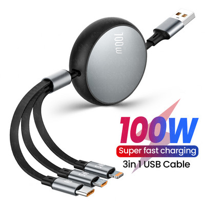 3u1 podatkovni USB kabel za iPhone Brzi punjač Kabel za punjenje za Android telefon tip c xiaomi huawei Samsung žica punjača za iPad