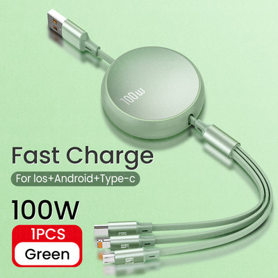 3 az 1-ben adat USB kábel iPhone gyorstöltő töltő kábel Android telefonhoz c típusú xiaomi huawei Samsung töltő vezeték iPadhez