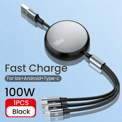 3 az 1-ben adat USB kábel iPhone gyorstöltő töltő kábel Android telefonhoz c típusú xiaomi huawei Samsung töltő vezeték iPadhez