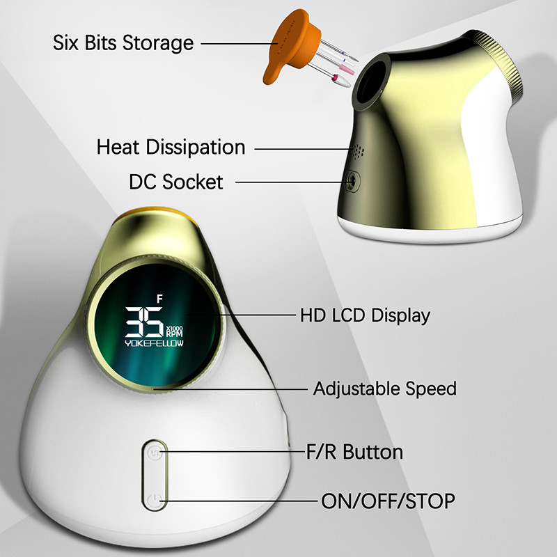 35000 RPM elektriline küünepuurimasin Professionaalne pediküüri maniküüri masin küünte freesimise lõikurite komplekt küünekunsti salongi varustus