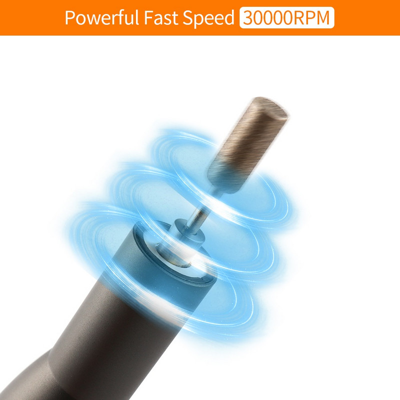 24W30000RPM elektromos körömfúró gép körömzselé polírozó hordozható elektromos körömreszelő fúró manikűrkészlet 6 fúróval