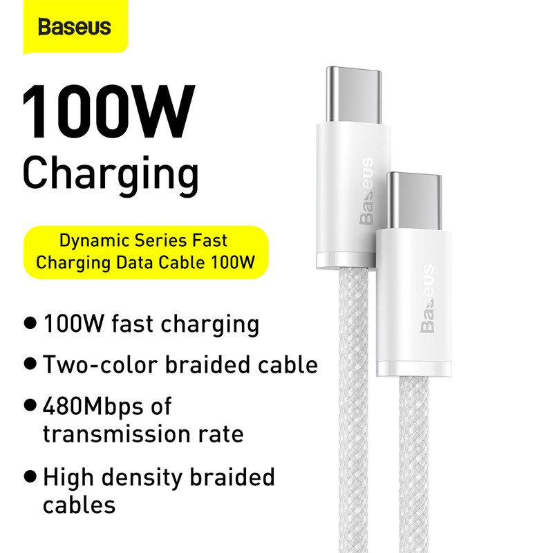 Baseus Καλώδιο USB C 100W Καλώδιο USB C σε USB τύπου C για Macbook Pro ipad PD Καλώδιο γρήγορου φορτιστή Καλώδιο τύπου c για Xiaomi Samsung