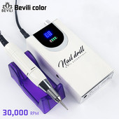 Mașină electrică de găurit unghii 30000 RPM Mașină încorporată cu baterie 2200mAh Dispozitiv portabil de șlefuit pentru unghii Pedichiură Dispozitiv de șlefuit Instrument pentru unghii
