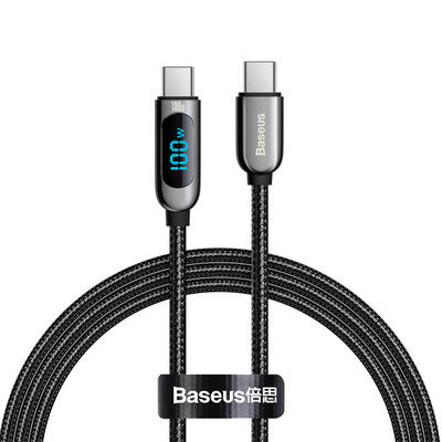 Baseus PD 100 W USB C-C-tüüpi USB-kaabli kaabel kiirlaadimislaadija juhe USB-C-tüüpi C-tüüpi USBC-kaabel Xiaomi POCO X3 Pro jaoks Samsung