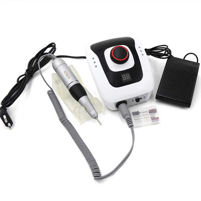 30000RPM Mașină de găurit unghii Mașină electrică de găurit pentru unghii Mașină de manichiură pentru freze pentru pedichiură Set instrument de îndepărtare a ojei cu gel