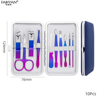 Set de 7-15 bucăți de tăietoare de manichiură cu gradient, foarfece din oțel inoxidabil, instrumente de cuțit pentru pedichiură