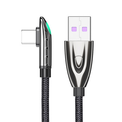 Essager 6A 66W USB Type C Καλώδιο για Huawei Mate 40 Pro Samsung LED 5A Fast Charging USB-C USBC Charger Καλώδιο δεδομένων 90 μοιρών