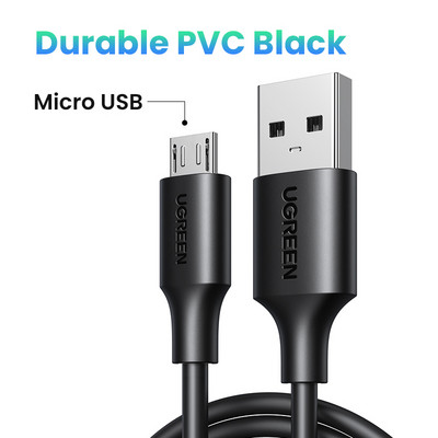 Cablu Micro USB UGREEN Cablu de date USB de încărcare rapidă din nailon 3A pentru tableta Samsung Xiaomi LG Telefon mobil Android Cablu de încărcare USB