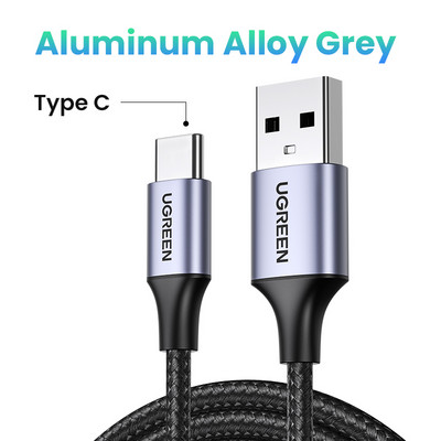Cablu Micro USB UGREEN Cablu de date USB de încărcare rapidă din nailon 3A pentru tableta Samsung Xiaomi LG Telefon mobil Android Cablu de încărcare USB