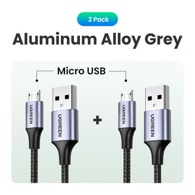 Cablu Micro USB UGREEN Cablu de date USB de încărcare rapidă din nailon 3A pentru tableta Samsung Xiaomi LG Telefon mobil Android Cablu de încărcare USB