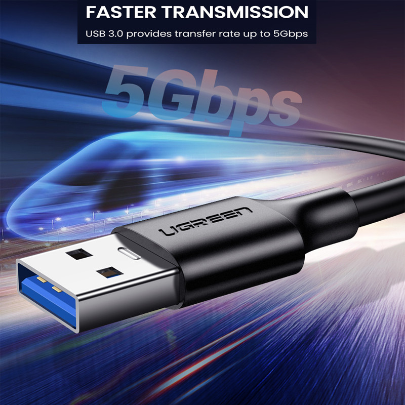 Cablu UGREEN 5Gbps USB3.0 A la USB tip C pentru iPad Pro SSD M2 Comutator carcasă SSD NVME M2 Cablu de date USB3.0 SuperSpeed tip C