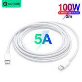 Cablu de încărcare USB-C 2m USB2.0 5A încărcare rapidă Aplicabil pentru MacBook/Pro/Air iPad Pro și adaptor de alimentare tip C 100W 30W 61W 87W