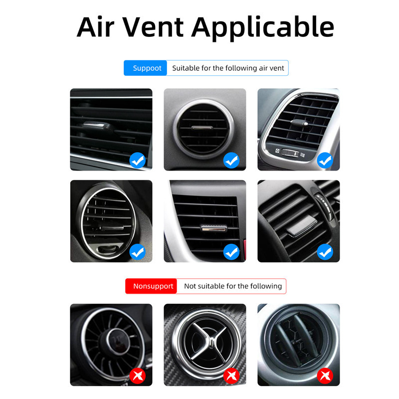 360 Metalni magnetski držač za auto telefon za xiaomi mi 9t redmi note 8 pro Otvor za zrak Magnetski držač za auto GPS držač za montiranje magnetno postolje