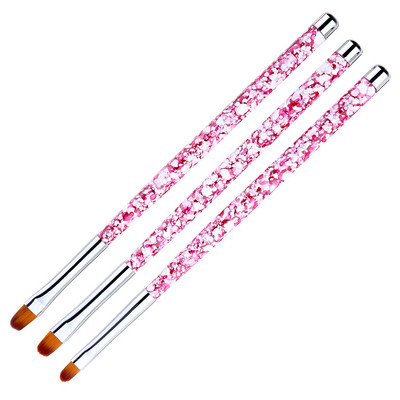 3 kom/set Set olovki za slikanje noktiju Nail Art UV Gel Extension Builder Četka za crtanje latica cvijeta Alati za manikuru