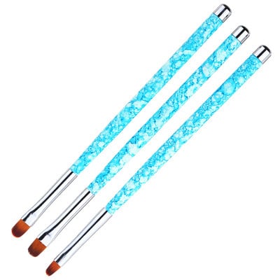 3db/szett körömfestő toll szett Nail Art UV gél hosszabbító építő szirom virág rajzecset manikűr eszközök