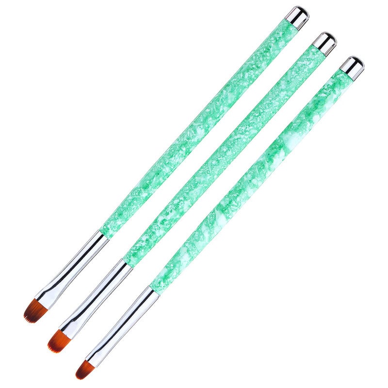 3db/szett körömfestő toll szett Nail Art UV gél hosszabbító építő szirom virág rajzecset manikűr eszközök