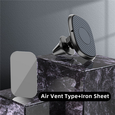 TKEY Magnetski držač za telefon u automobilu, metalni držač za ventilacijski otvor u automobilu, držač za mobilni telefon za redmi note 8, univerzalno postolje