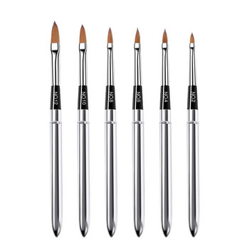 FlorVida Nail Art Brushes Kit Инструменти за гримиране Аксесоари за маникюр Висококачествени професионални консумативи Kolinsky Scrub Pen Set